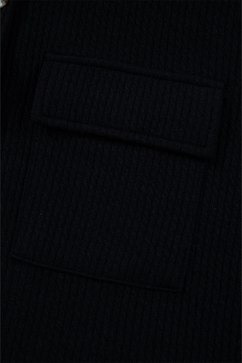 Casual Textured Corduroy Long Sleeve Button Down Jacket