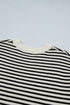 Striped Ribbed Trim Drop Shoulder Oversized Sweater