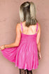Bow Neck Adjustable Strap Velvet Mini Dress