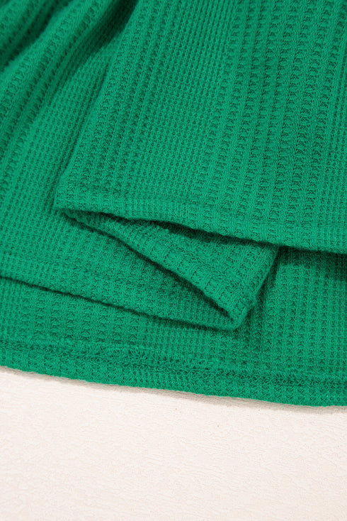 Textured Ribbed Ruffle Tank Top Wide Leg Pant Set