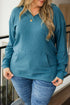 Viscose Ribbed Drop Shoulder Long Sleeve Top