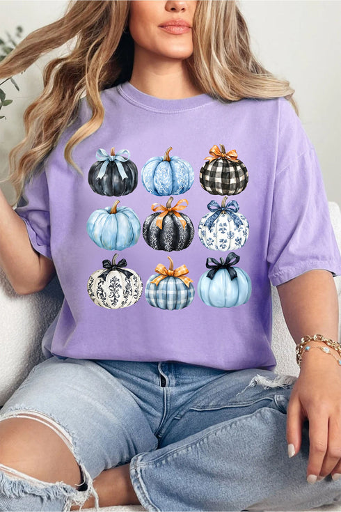Pumpkin Printed Graphic Relaxed Silhouette Statement Tee