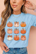 Multiple Pumpkin Print Graphic Pattern Statement Tee