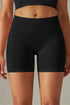 High Waisted Seamless Ribbed Performance Biker Shorts