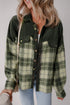 Mixed Patchwork Snap Button Casual Plaid Shacket