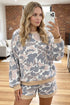 Camouflage Patchwork Two Piece Long Sleeve Short Set