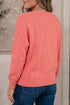 Drop Shoulder Ribbed Knit Long Sleeve Sweater