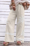 Floral Lace Patchwork Applique Wide Leg Pants