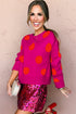Viscose Polyester Playful Polka Dot Pattern Sweater
