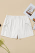 Solid Bow Decor Pocket Detail Plus Size Shorts