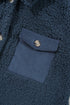 Solid Fleece Flap Pocket Single Breasted Teddy Coat