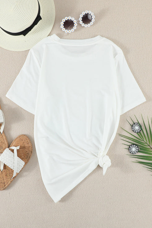 Be Kind Heart Print O-Neck T-Shirt