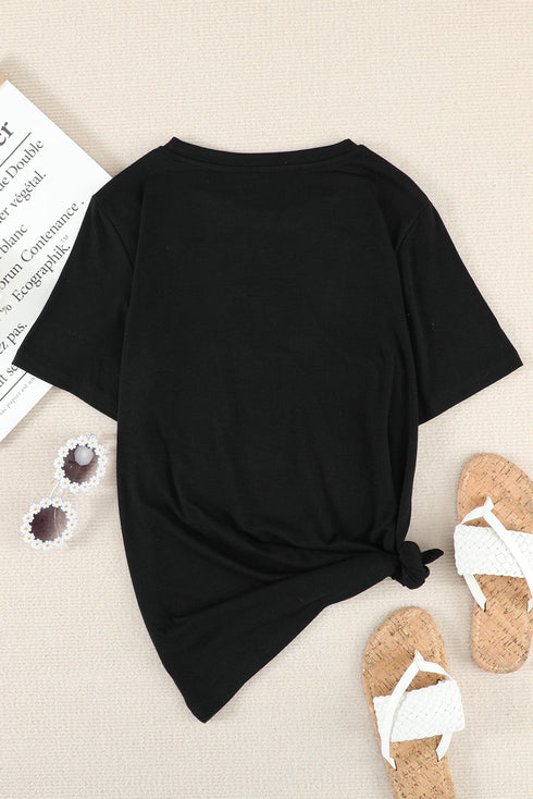 Be Kind Heart Print O-Neck T-Shirt