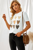 Be Kind Heart Print O-Neck T-Shirt
