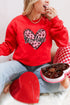 Be Mine Graphic Heart Print Crewneck Sweatshirt