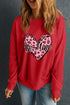 Be Mine Graphic Heart Print Crewneck Sweatshirt