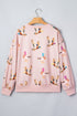 Western Print Drop Shoulder Long Sleeve Sweatshirt