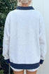 Jesus Letter Polka Dot Trim Mock Neck Sweatshirt