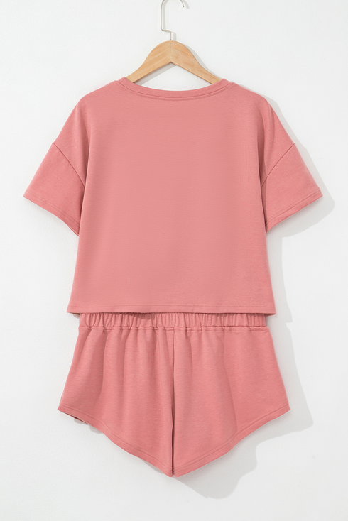 Bow Crawfish Print T Shirt High Waist Skort Graphic Set