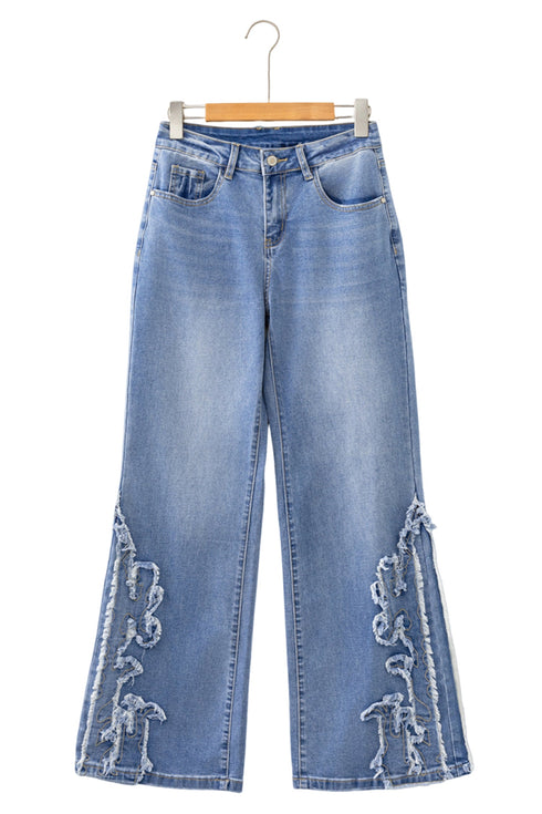 Western Embroidered Flare Leg Full Length Jeans