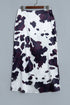 Abstract Print Western Long Metal Zip Up Waist Skirt