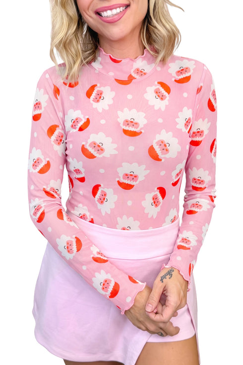 Surreal Festive Portrait Stand Neck Sheath Top