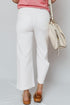 Bead Embellished Side Seam Ankle Length Wide Leg Jeans