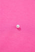 Beaded Drop Shoulder Crewneck Cotton Blend T Shirt