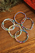 Beaded Flower Charm Multi Strand Layering Anklet Set