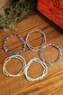 Beaded Flower Charm Multi Strand Layering Anklet Set