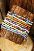 Beaded Flower Charm Multi Strand Layering Anklet Set