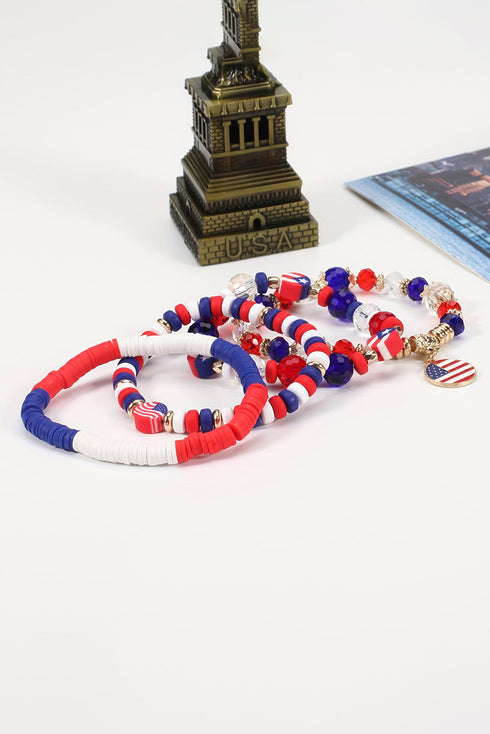 Beaded Resin Multilayered Stretch Wrist Bracelet