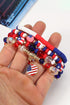 Beaded Resin Multilayered Stretch Wrist Bracelet
