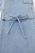 Beau Blue Bowknot Decor Boyfriend Cargo Jeans
