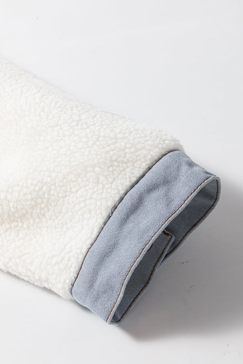 Exclusive Soft Sherpa Fleece Button Front Jacket
