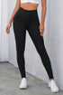 Criss Cross Tummy Control High Waist Solid Leggings