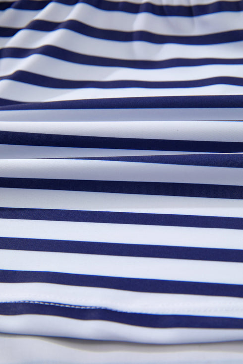 Empire Waist Ruched Side Tie Tankini Set