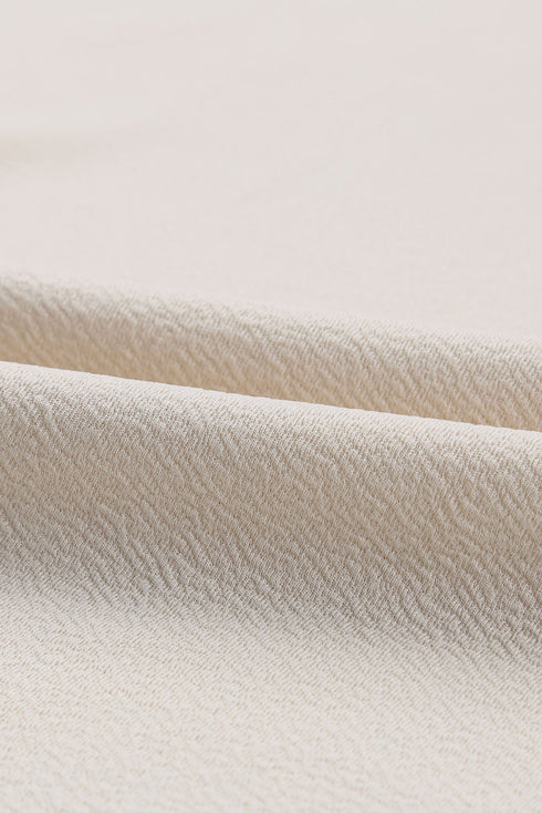 Beige Leopard Bell Sleeve Patchwork Plus Size Top