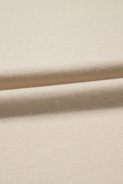 Beige LIVE YOUR BEST LIFE Crew Neck Western Graphic Tee