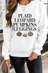 Beige Thanksgiving Pumpkin Slogan Print Crewneck Sweatshirt