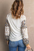 Beige Wonderful Christmas Season Leopard Graphic Long Sleeve Top