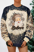 Believe Graphic Bleach Effect Crew Neck Pullover Sweatshirt