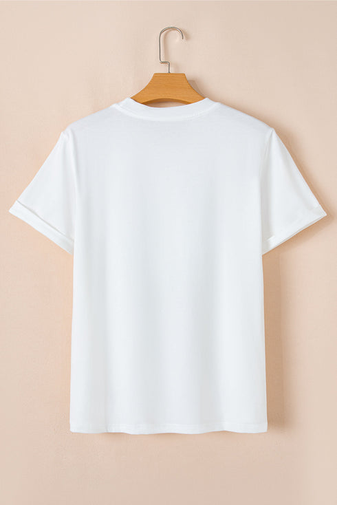 Believe Graphic Print Soft Stretch Crewneck Tee