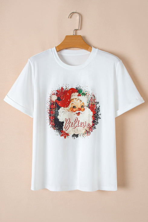Believe Graphic Print Soft Stretch Crewneck Tee