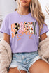 Polyester Cotton Letter Print Round Neck Tee