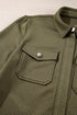 Casual Textured Flap Pocket Shirt Collar Zip Up Jackets