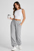 Crisscross Elastic Waist Pull On Athleisure Sweatpants