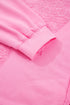 Big Bow Lace Embroidered Dolman Sleeve Slit Sweatshirt