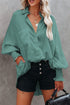 Billowy Sleeves Pocketed Shirt