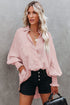 Billowy Sleeves Pocketed Shirt